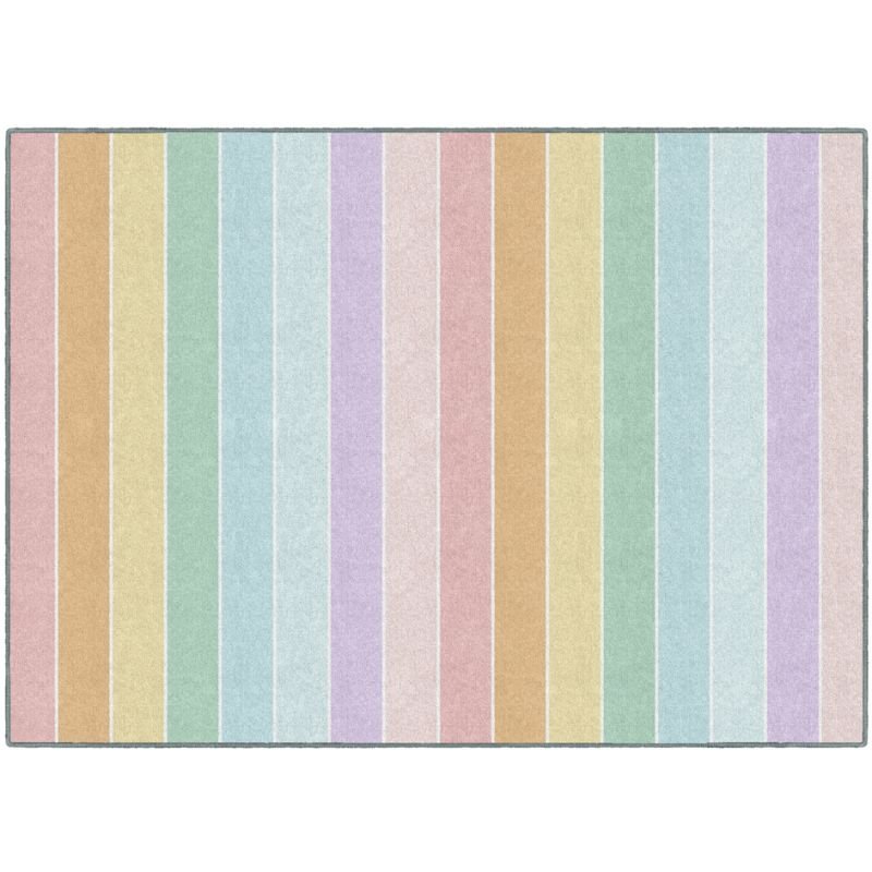 Pastel Rainbow Stripes Rug