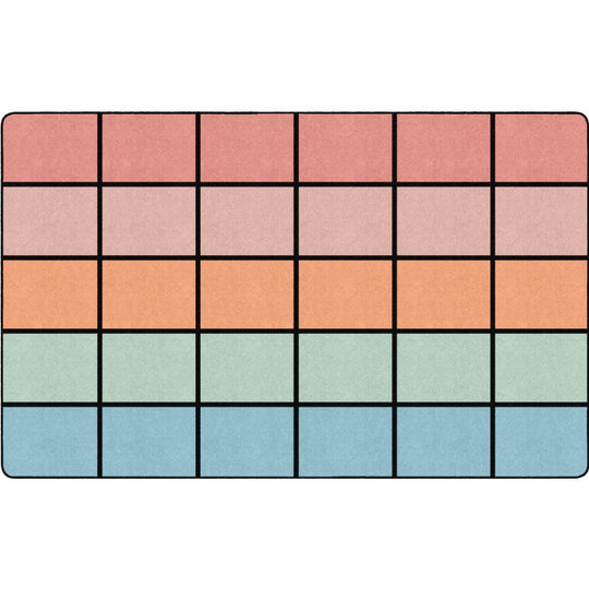 Pastel Horizon Classroom Seating Rug