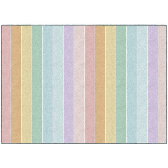 Pastel Rainbow Stripes Rug