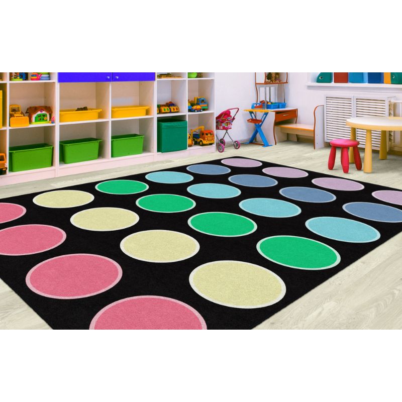 Pop of Color Dots Classroom Rug