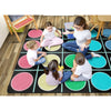 Pop of Color Grid & Dots Seating Rug