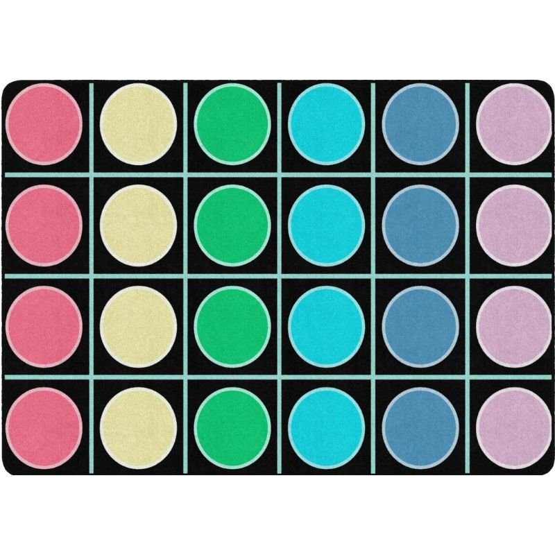 Pop of Color Grid & Dots Seating Rug