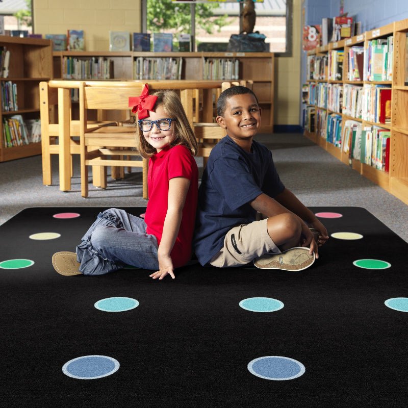 Pop of Color Mini Dots Seating Classroom Rug - Factory Second