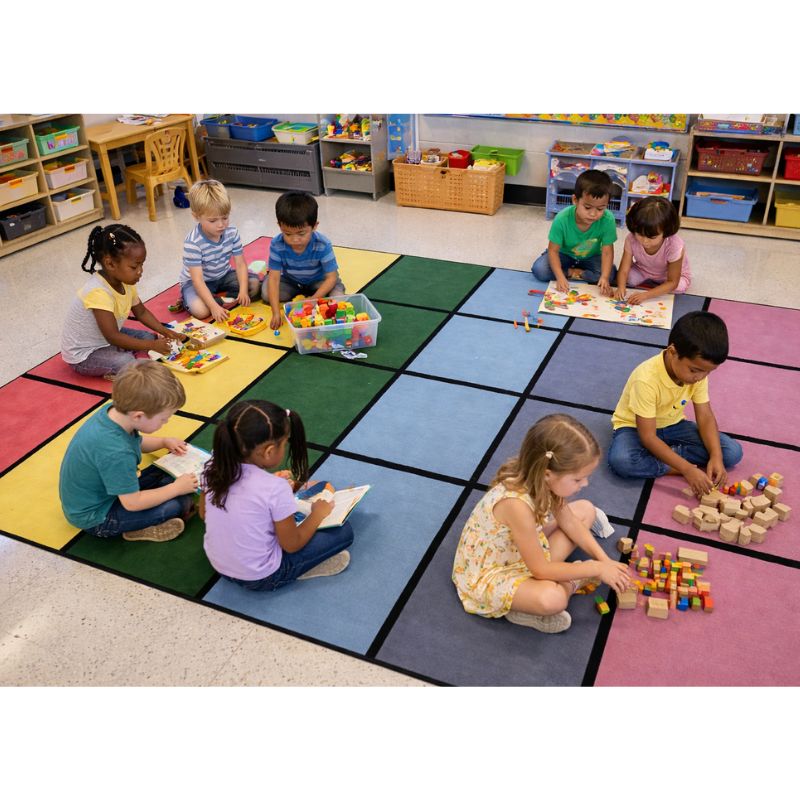 Pop of Color Seating Classroom Rug