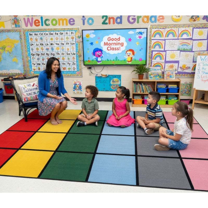 Pop of Color Seating Classroom Rug