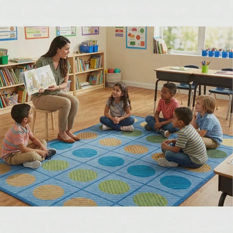 Calming Seating Circles Classroom Rug