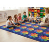 Rainbow Flowers Smiley Face Seating Rug