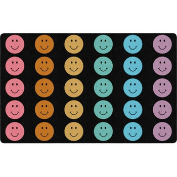 Rainbow Reflections Happy Face Seating Rug