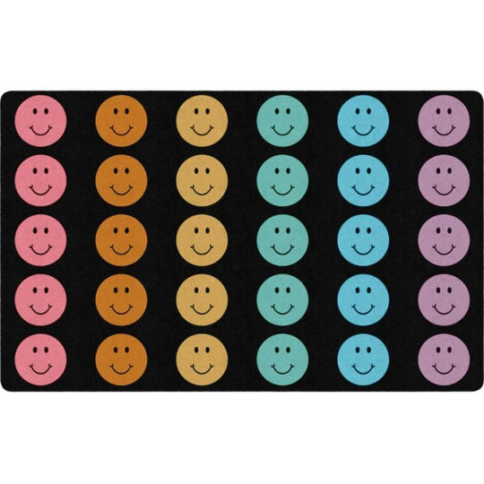 Rainbow Reflections Happy Face Seating Rug
