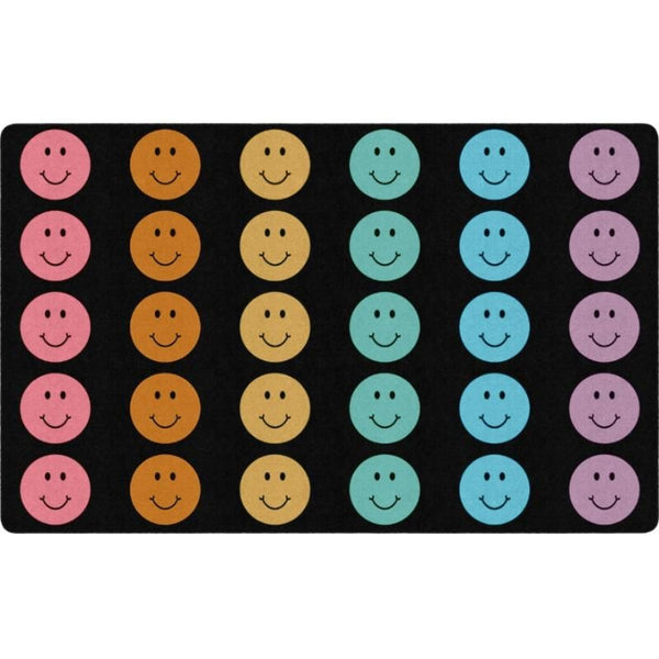 Rainbow Reflections Happy Face Seating Rug
