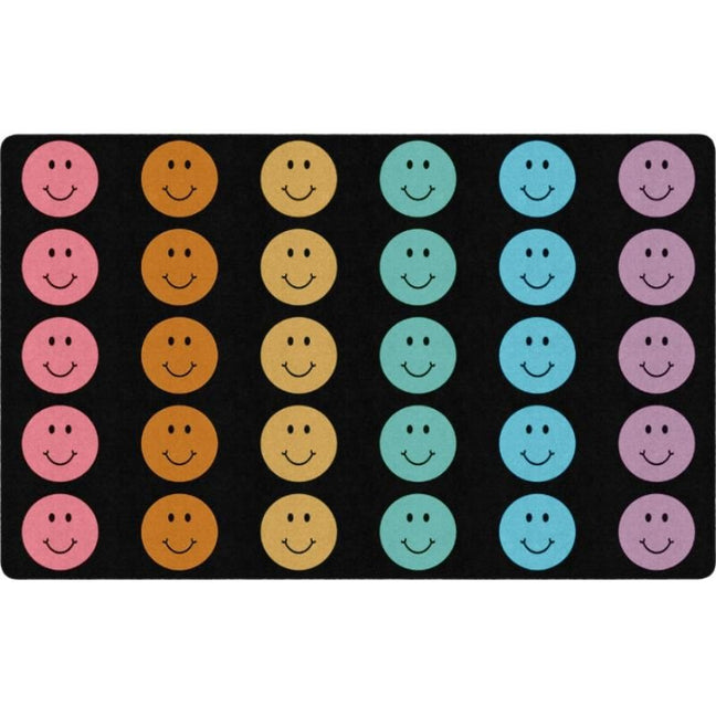 Rainbow Reflections Happy Face Seating Rug