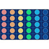 Rainbow Reverie Grid and Dots Seating Rug
