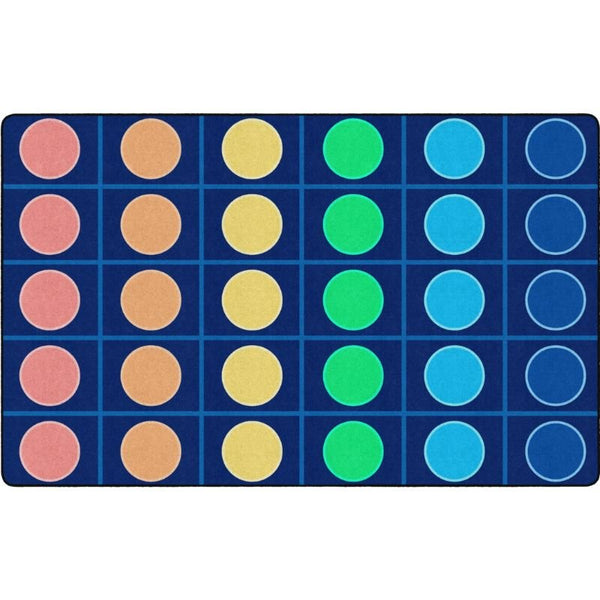 Rainbow Reverie Grid and Dots Seating Rug