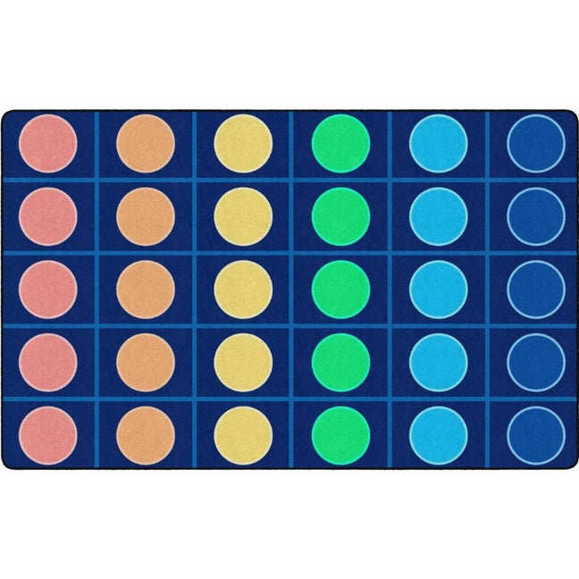 Rainbow Reverie Grid and Dots Seating Rug