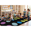 Rainbow Spots Criss Cross Classroom Rug