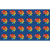 Rainbow Flowers Classroom Seating Rug