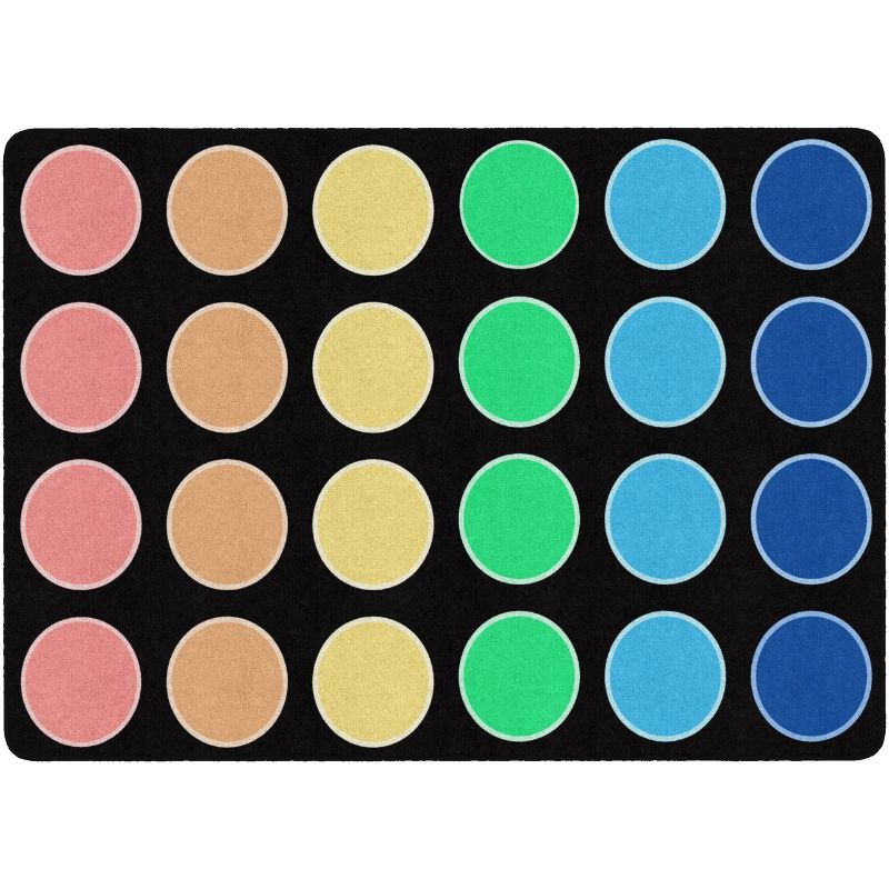 Rainbow Dots Classroom Seating Rug