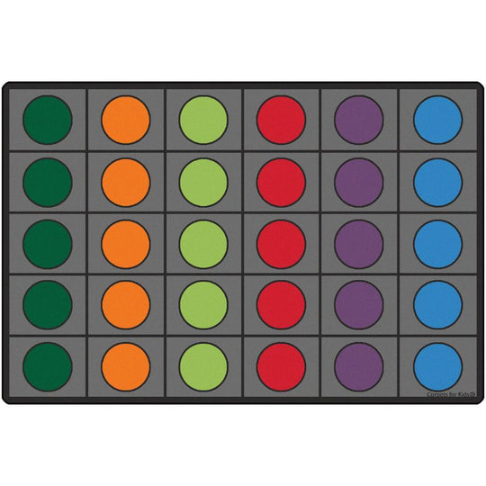 Seating Circles Gray Classroom Rug