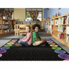 Happy Face ABC's Border on Black Classroom Rug