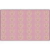 Smiley Face Peach Oasis Classroom Seating Rug