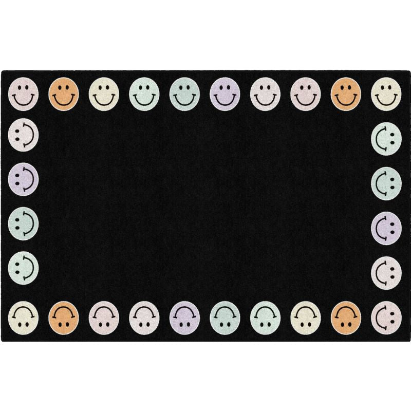 Smiley Faces Border Classroom Rug