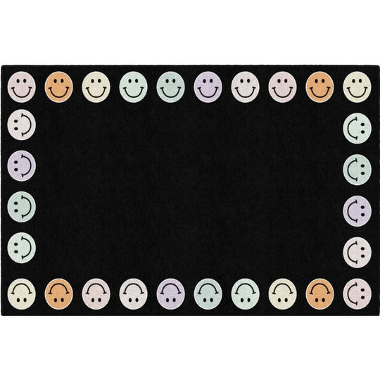 Happy Faces Border Classroom Rug