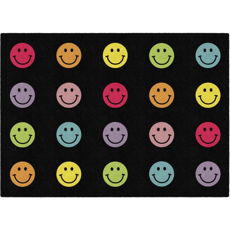 Rainbow Smileys Criss Cross Applesauce Rug