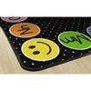 Smiley ABC's Border on Black Classroom Rug