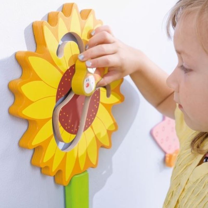 Sunflower with Bee Wood Play Wall Decor