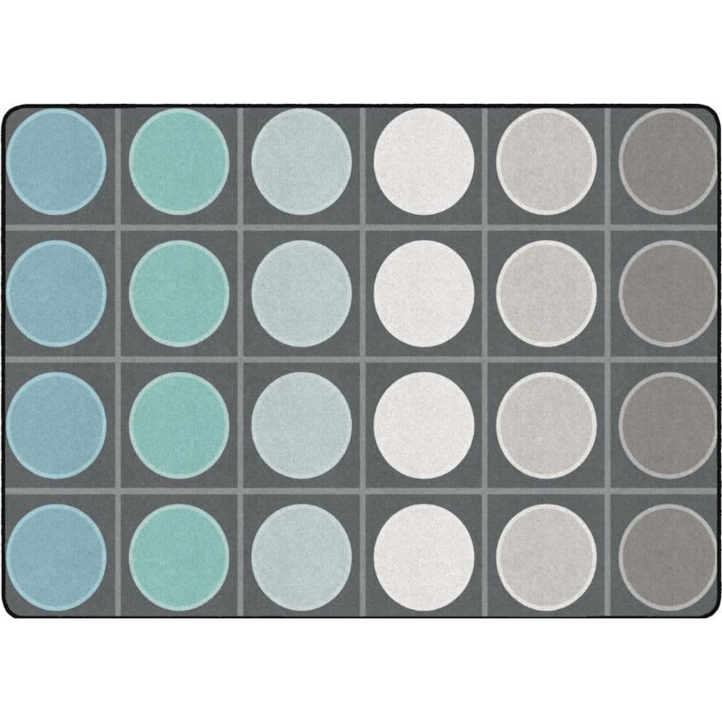 Tranquil Tundra Circle and Grid Seating Rug