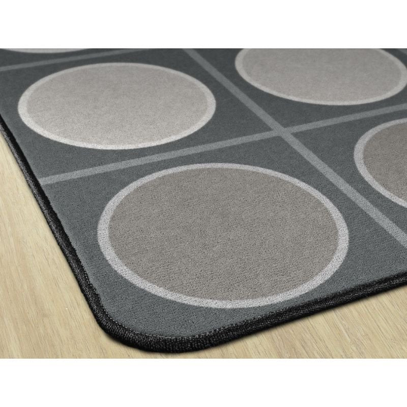 Tranquil Tundra Circle and Grid Seating Rug