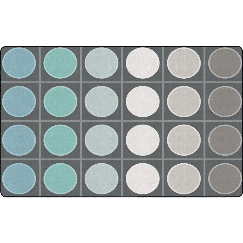 Tranquil Tundra Circle and Grid Seating Rug