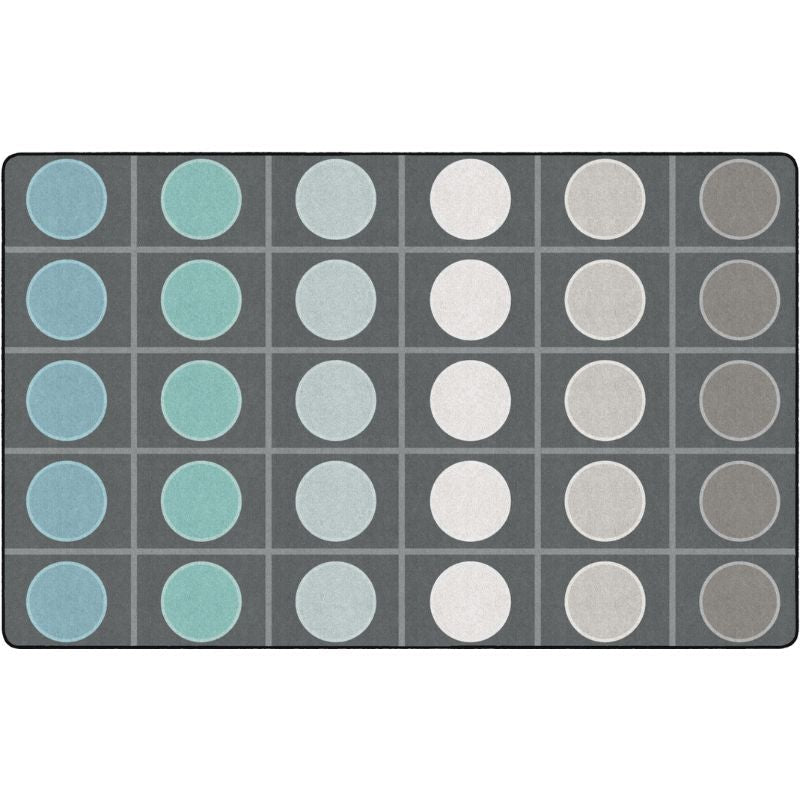 Tranquil Tundra Circle and Grid Seating Rug