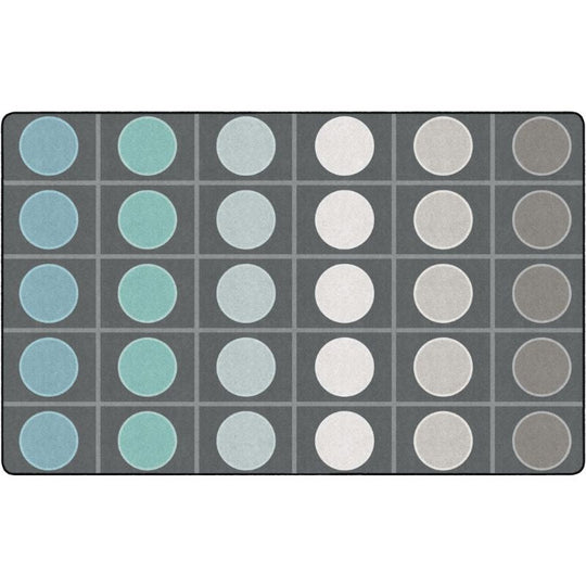 Tranquil Tundra Circle and Grid Seating Rug