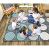 Tranquil Tundra Circle and Grid Seating Rug