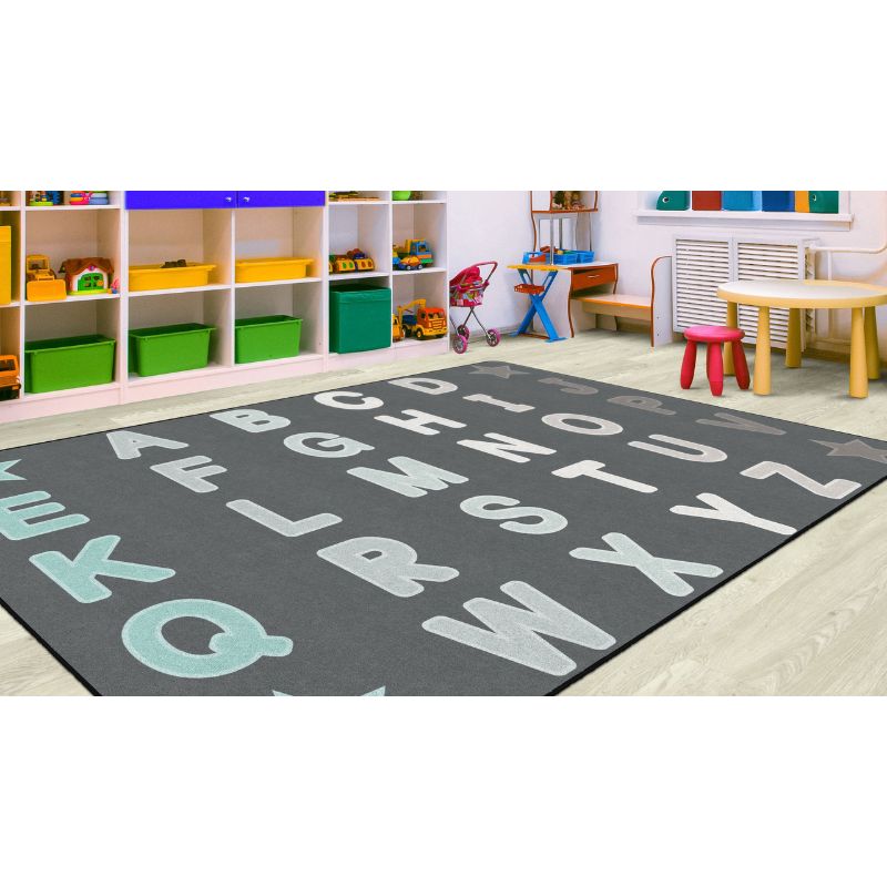 Tranquil Tundra Alphabet Star Classroom Rug