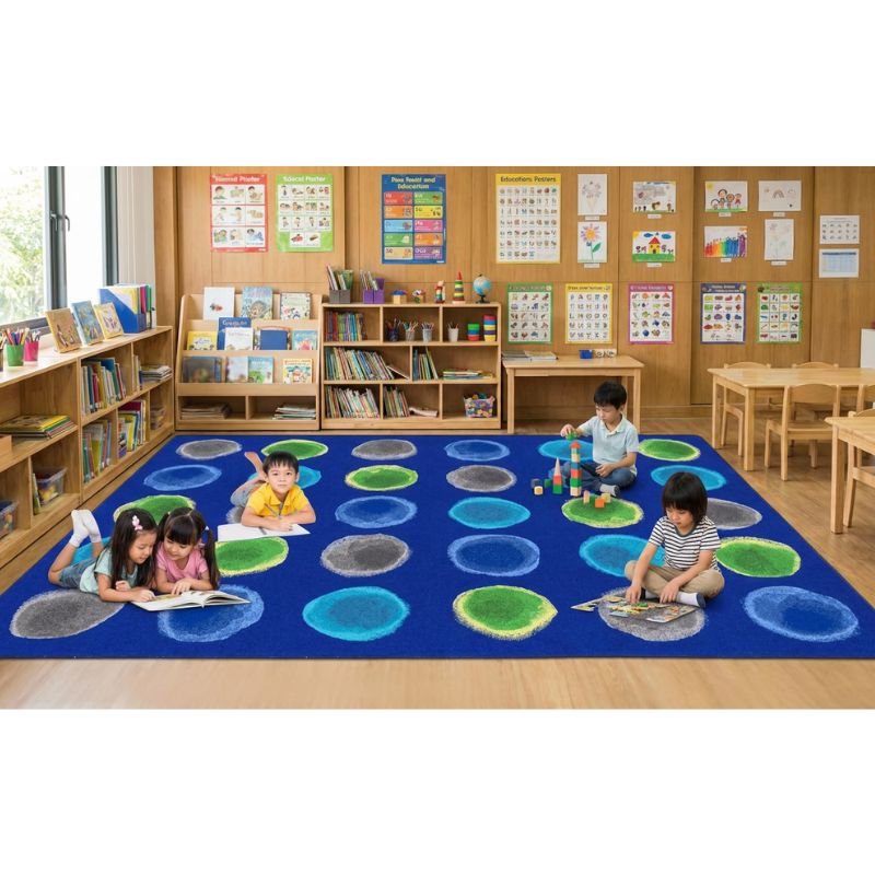 Watercolor Spots Seating Rug
