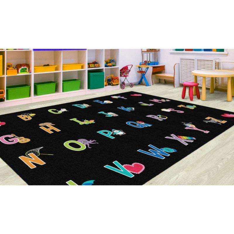 Alphabet Pictures Classroom Rug