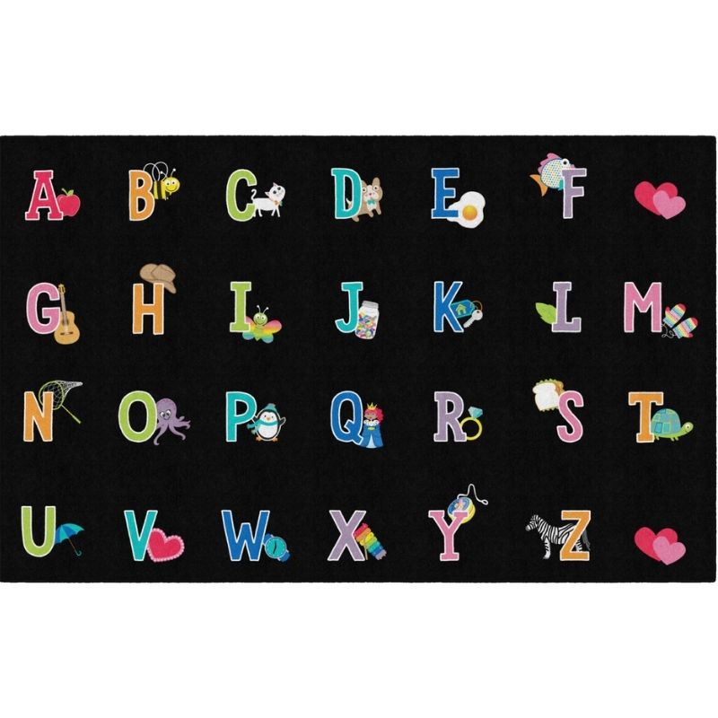 Alphabet Pictures Classroom Seating Rug - SchoolGirl
