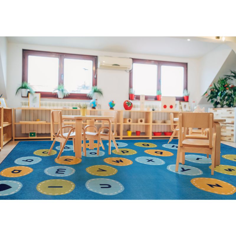 Calming Colors Alphabet Seating Rug
