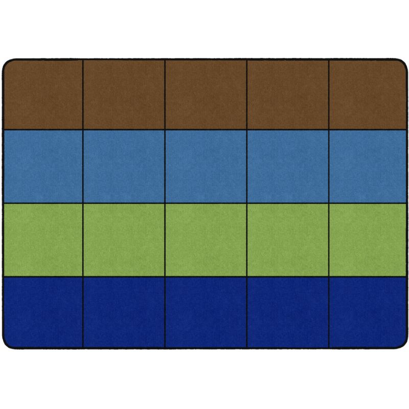 The Calming Grid Seating Rug brings organization and order to any daycare, playroom, preschool, or classroom