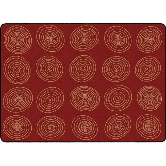 Circles Brick Area Seating Rug