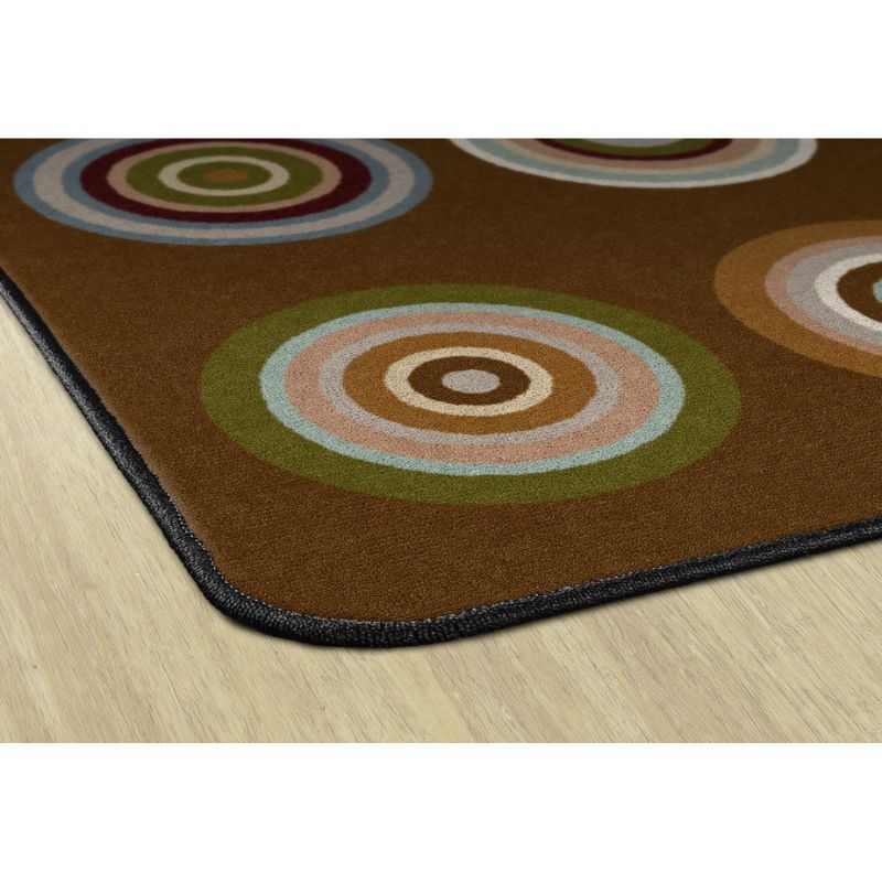 Color Rings Earth Tone Seating Rug - Flagship Carpets