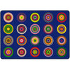 Color Rings Indigo Seating Rug - Flagship Carpets