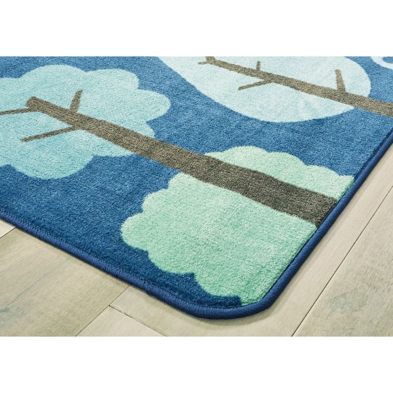 KIDSoft Blue Tranquil Trees Rug