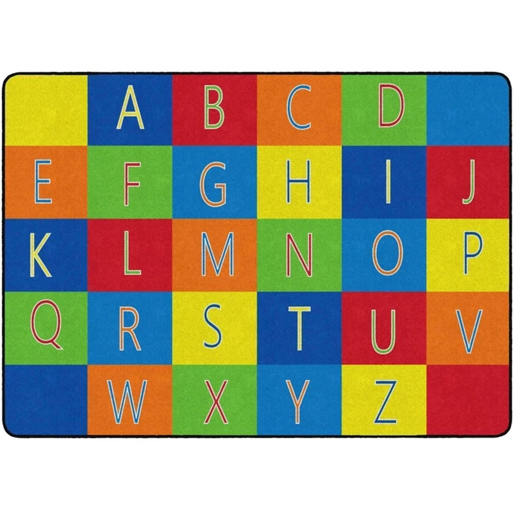 Multi Color Alphabet Seating Rug