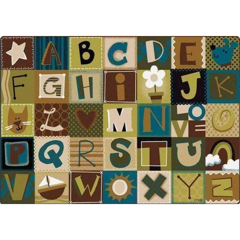 Natures Colors Alphabet Blocks Factory Second Rug