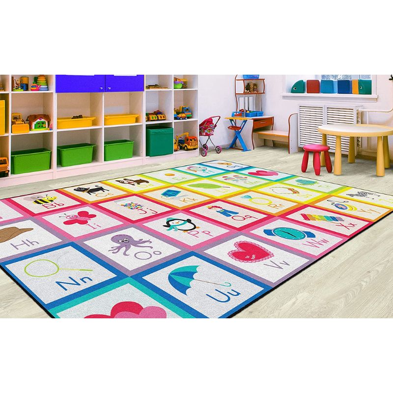 Rainbow Alphabet Cards Seating Rug