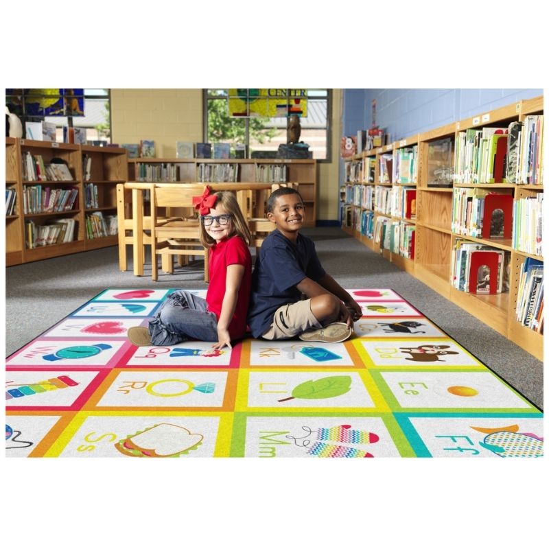 Rainbow Alphabet Cards Rug