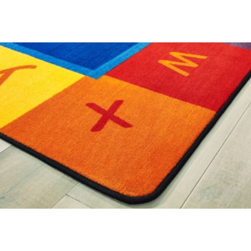 The KIDSoft 123 ABC Butterfly Fun Rug features fancy butterflies in the center of the rug and an alphabet border.